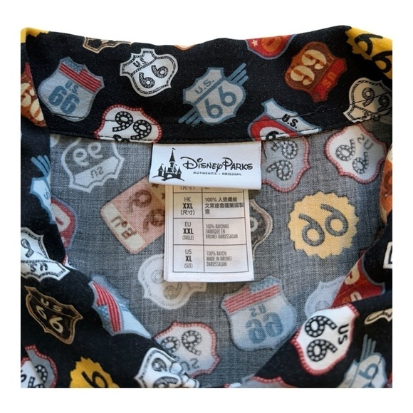 Disney Parks Authentic Cars Route 66 Allover Print Button Front Shirt - Size XL - Picture 4 of 7